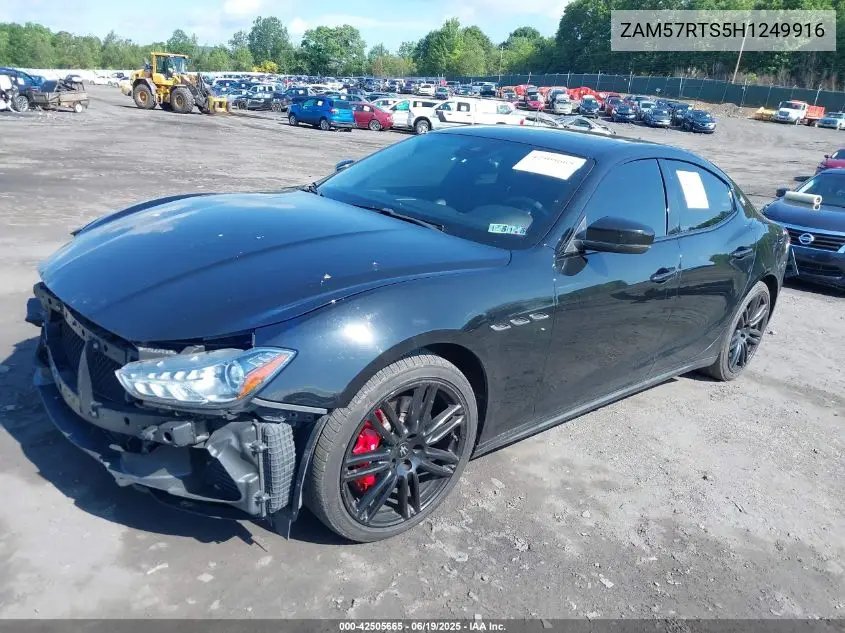 2017 Maserati Ghibli S Q4 VIN: ZAM57RTS5H1249916 Lot: 42505665