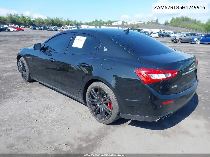 2017 Maserati Ghibli S Q4 VIN: ZAM57RTS5H1249916 Lot: 42505665