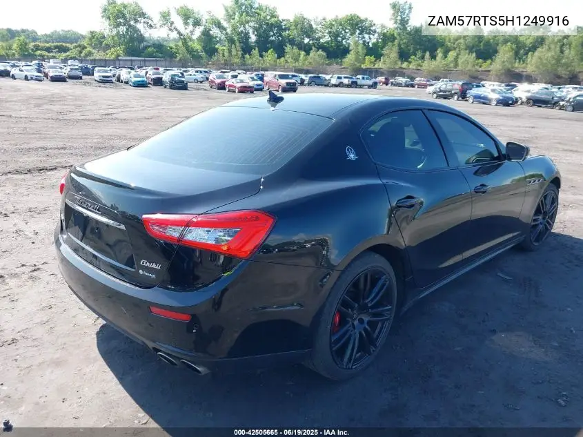 2017 Maserati Ghibli S Q4 VIN: ZAM57RTS5H1249916 Lot: 42505665