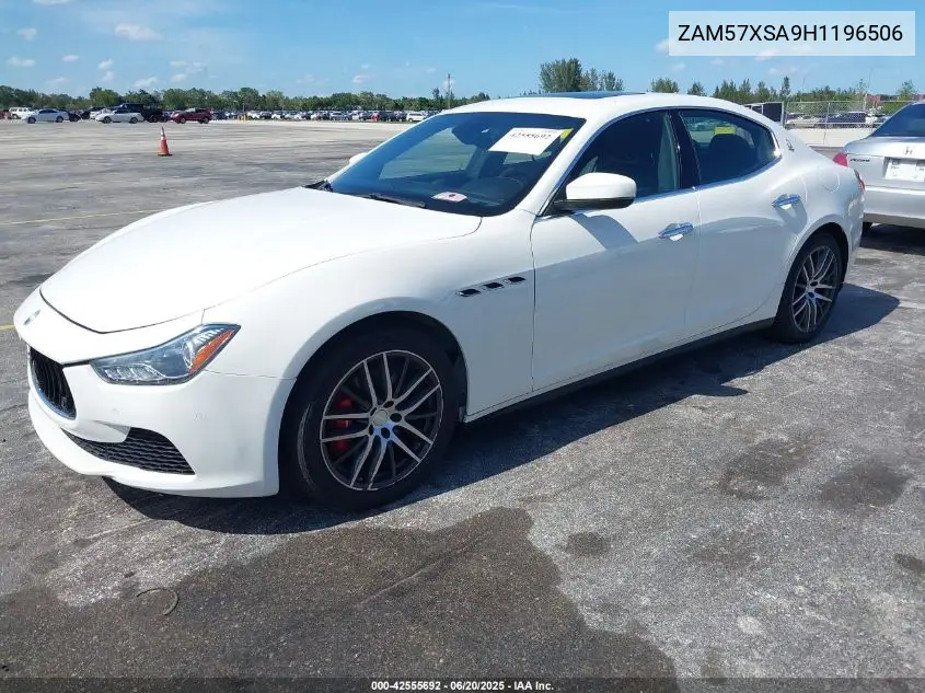 2017 Maserati Ghibli VIN: ZAM57XSA9H1196506 Lot: 42555692