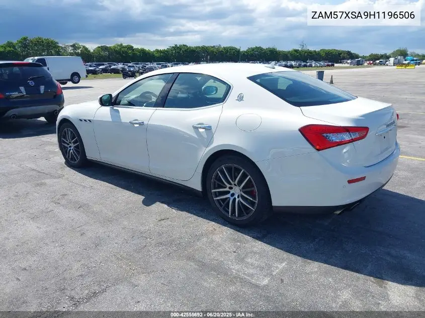 2017 Maserati Ghibli VIN: ZAM57XSA9H1196506 Lot: 42555692