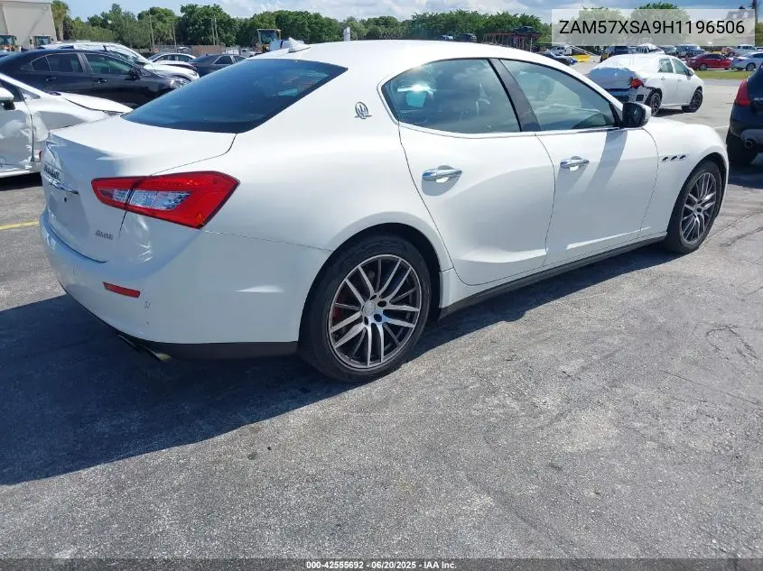2017 Maserati Ghibli VIN: ZAM57XSA9H1196506 Lot: 42555692