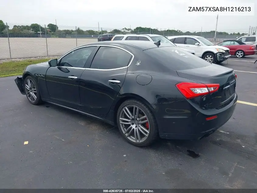 2017 Maserati Ghibli VIN: ZAM57XSA8H1216213 Lot: 42635725
