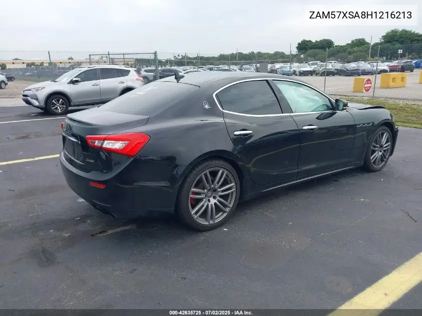2017 Maserati Ghibli VIN: ZAM57XSA8H1216213 Lot: 42635725