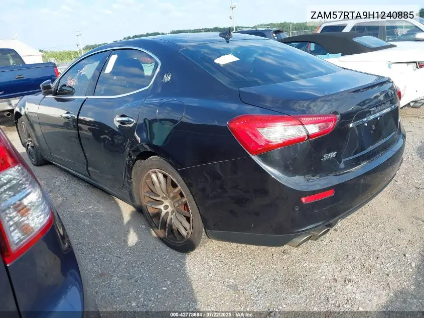 2017 Maserati Ghibli S Q4 VIN: ZAM57RTA9H1240885 Lot: 42778684