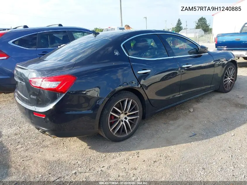 2017 Maserati Ghibli S Q4 VIN: ZAM57RTA9H1240885 Lot: 42778684