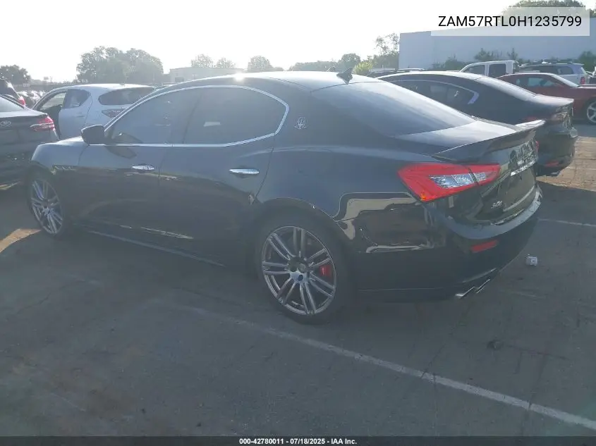 2017 Maserati Ghibli S Q4 VIN: ZAM57RTL0H1235799 Lot: 42780011