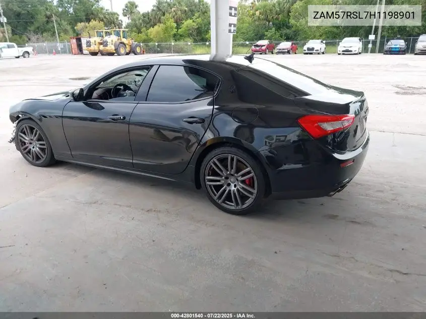 2017 Maserati Ghibli S VIN: ZAM57RSL7H1198901 Lot: 42801540
