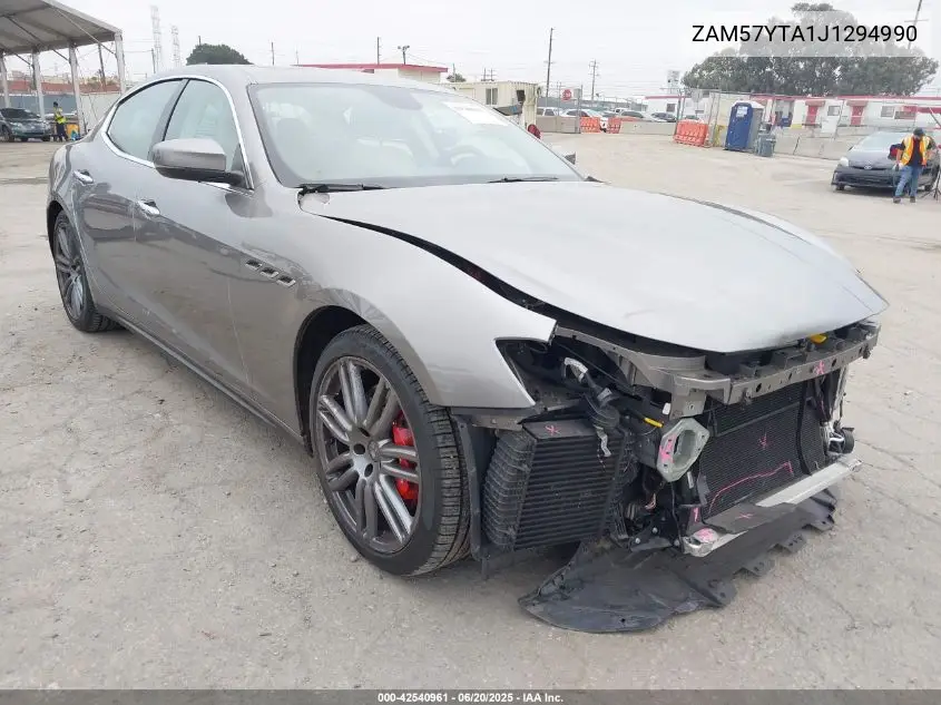 2018 Maserati Ghibli S Q4 VIN: ZAM57YTA1J1294990 Lot: 42540961