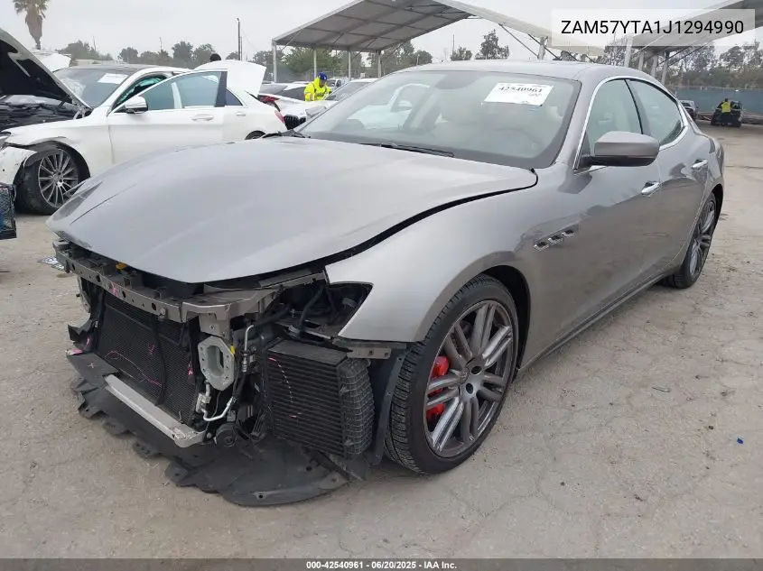 2018 Maserati Ghibli S Q4 VIN: ZAM57YTA1J1294990 Lot: 42540961