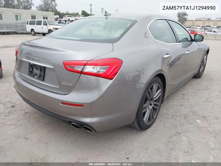 2018 Maserati Ghibli S Q4 VIN: ZAM57YTA1J1294990 Lot: 42540961