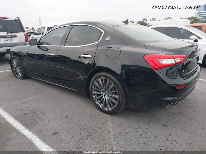 2018 Maserati Ghibli S VIN: ZAM57YSA1J1269394 Lot: 42587683