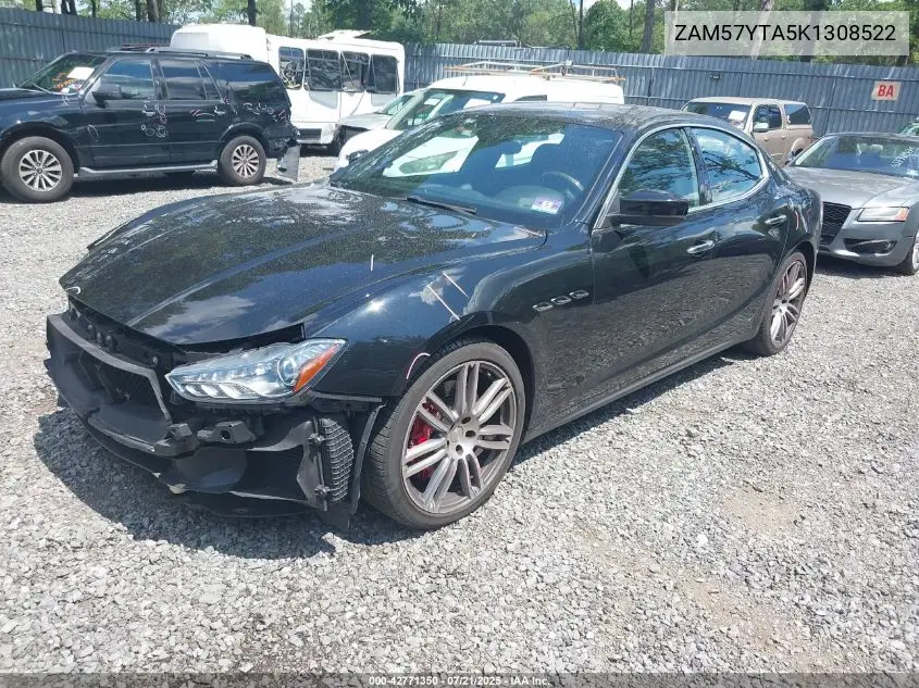 2019 Maserati Ghibli S Q4 VIN: ZAM57YTA5K1308522 Lot: 42771350