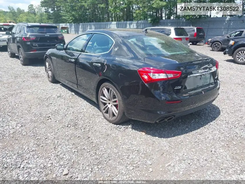 2019 Maserati Ghibli S Q4 VIN: ZAM57YTA5K1308522 Lot: 42771350