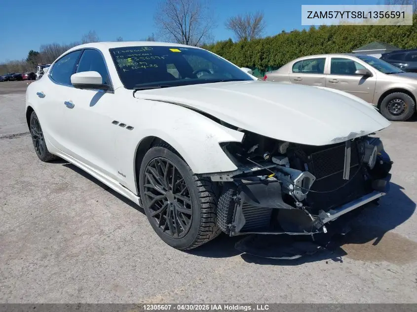 2020 Maserati Ghibli S Q4 Gransport VIN: ZAM57YTS8L1356591 Lot: 12305607