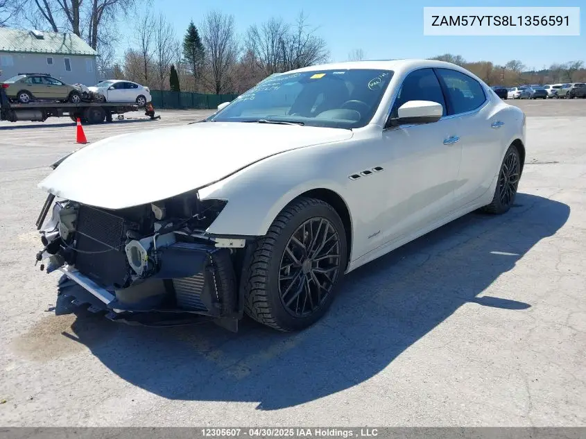 2020 Maserati Ghibli S Q4 Gransport VIN: ZAM57YTS8L1356591 Lot: 12305607
