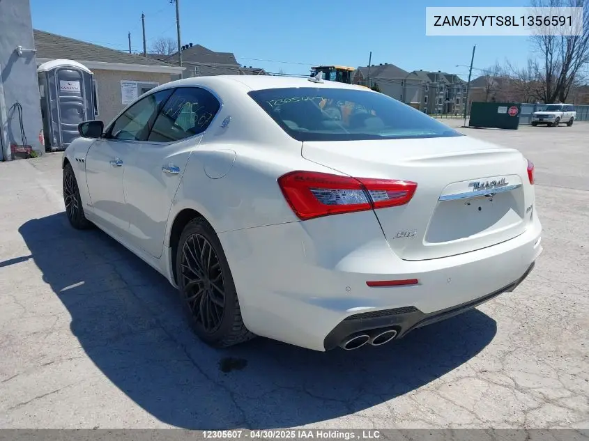 2020 Maserati Ghibli S Q4 Gransport VIN: ZAM57YTS8L1356591 Lot: 12305607