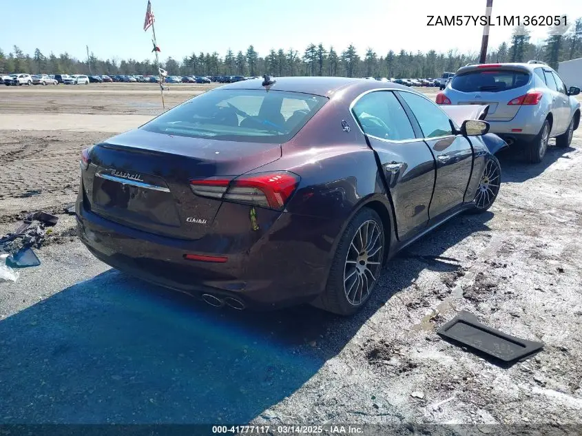 2021 Maserati Ghibli S Granlusso VIN: ZAM57YSL1M1362051 Lot: 41777117