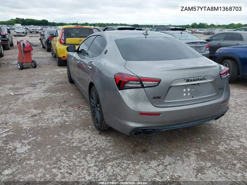 2021 Maserati Ghibli S Q4 VIN: ZAM57YTA8M1368703 Lot: 42170551