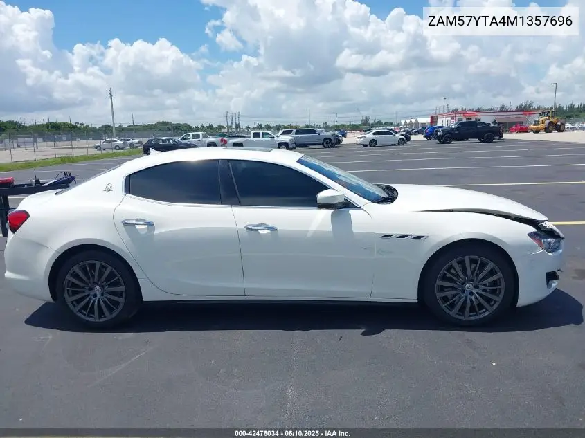 2021 Maserati Ghibli S Q4 VIN: ZAM57YTA4M1357696 Lot: 42476034