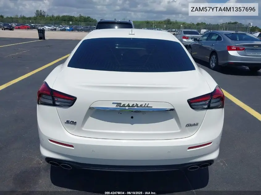 2021 Maserati Ghibli S Q4 VIN: ZAM57YTA4M1357696 Lot: 42476034