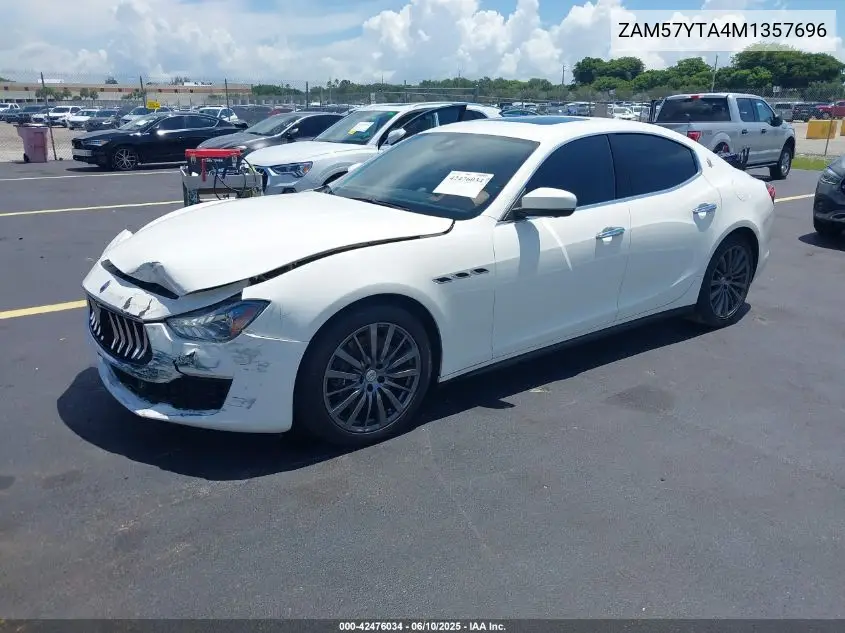 2021 Maserati Ghibli S Q4 VIN: ZAM57YTA4M1357696 Lot: 42476034