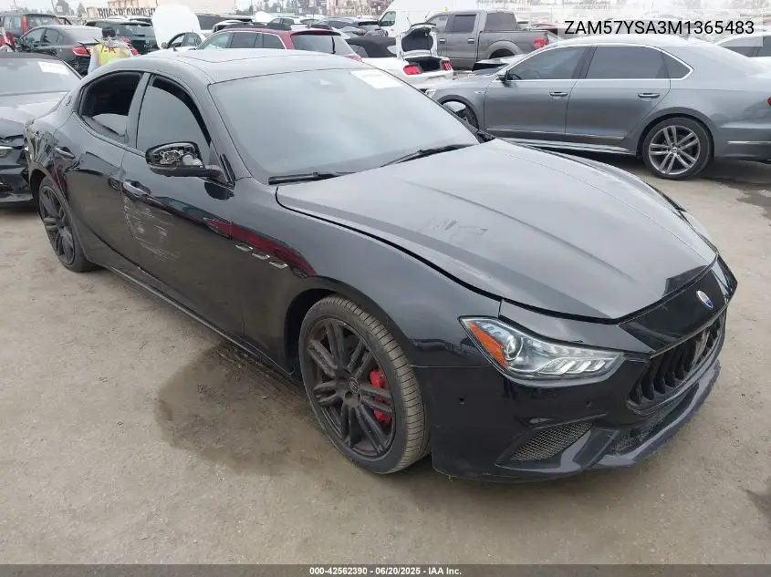 2021 Maserati Ghibli S VIN: ZAM57YSA3M1365483 Lot: 42562390