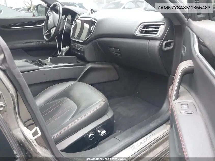 2021 Maserati Ghibli S VIN: ZAM57YSA3M1365483 Lot: 42562390