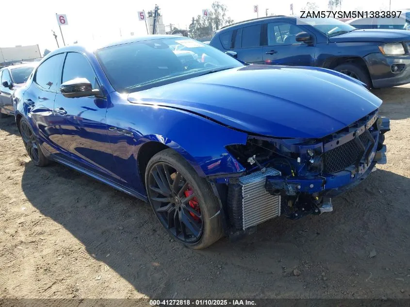 2022 Maserati Ghibli Modena VIN: ZAM57YSM5N1383897 Lot: 41272818
