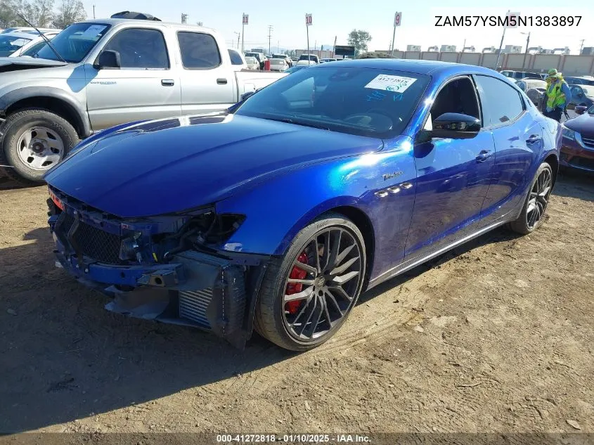2022 Maserati Ghibli Modena VIN: ZAM57YSM5N1383897 Lot: 41272818