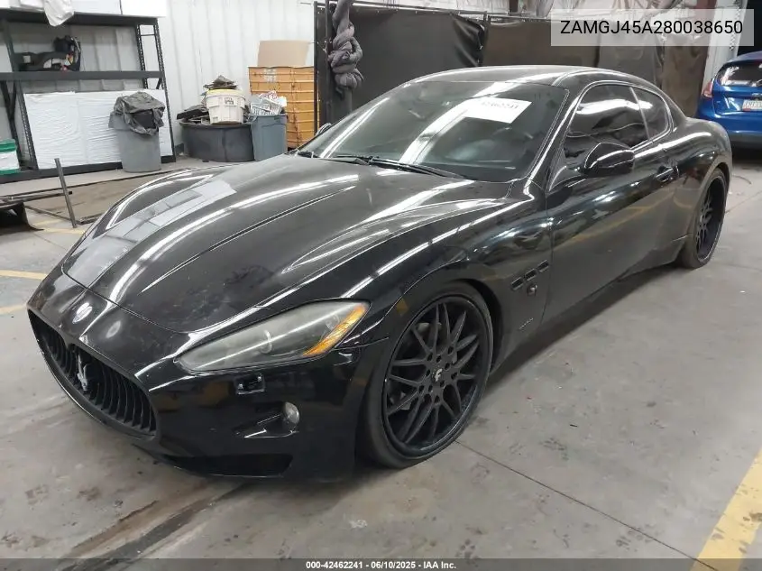2008 Maserati Granturismo VIN: ZAMGJ45A280038650 Lot: 42462241