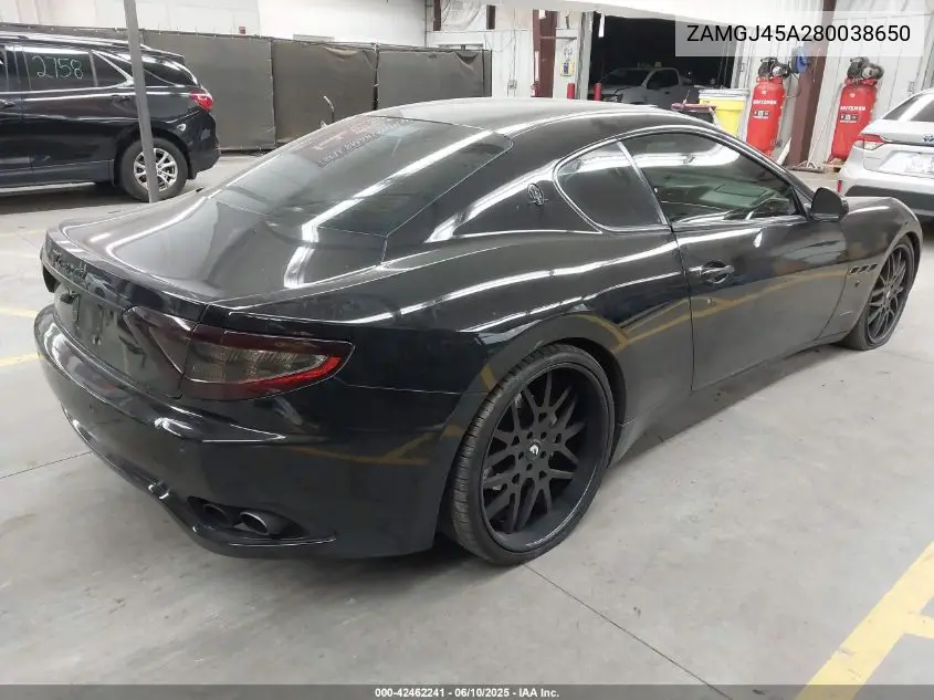 2008 Maserati Granturismo VIN: ZAMGJ45A280038650 Lot: 42462241