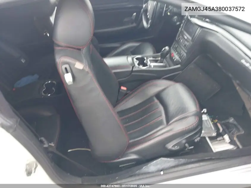 2008 Maserati Granturismo VIN: ZAMGJ45A380037572 Lot: 42747983