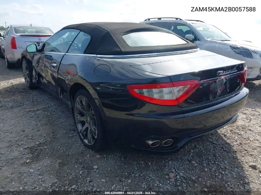 2011 Maserati Granturismo VIN: ZAM45KMA2B0057588 Lot: 42040981