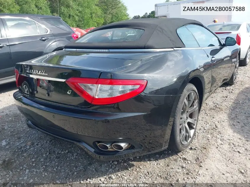 2011 Maserati Granturismo VIN: ZAM45KMA2B0057588 Lot: 42040981