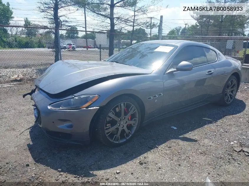 2011 Maserati Granturismo S Automatic VIN: ZAM45KLA7B0058933 Lot: 42531690