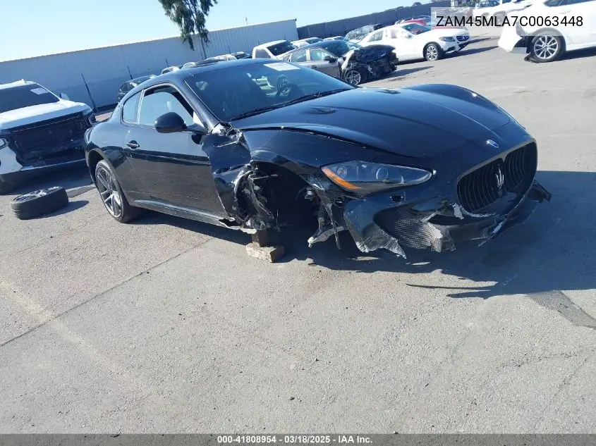2012 Maserati Granturismo Mc VIN: ZAM45MLA7C0063448 Lot: 41808954