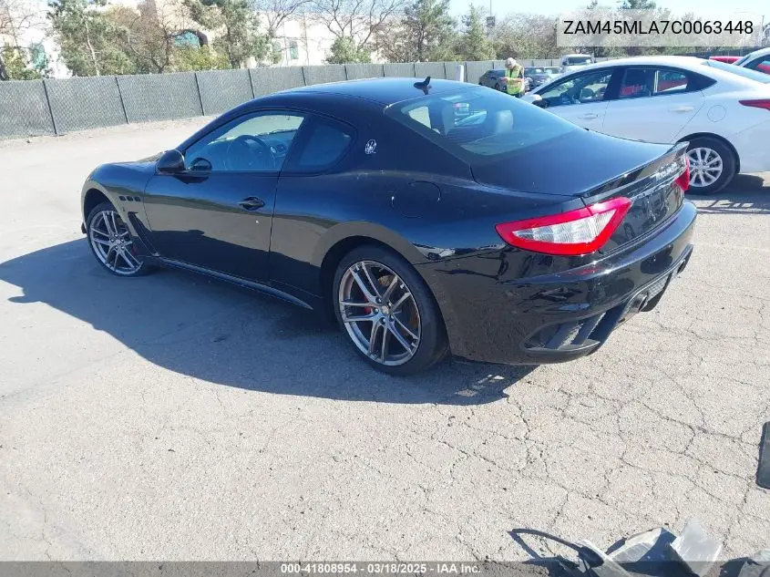 2012 Maserati Granturismo Mc VIN: ZAM45MLA7C0063448 Lot: 41808954