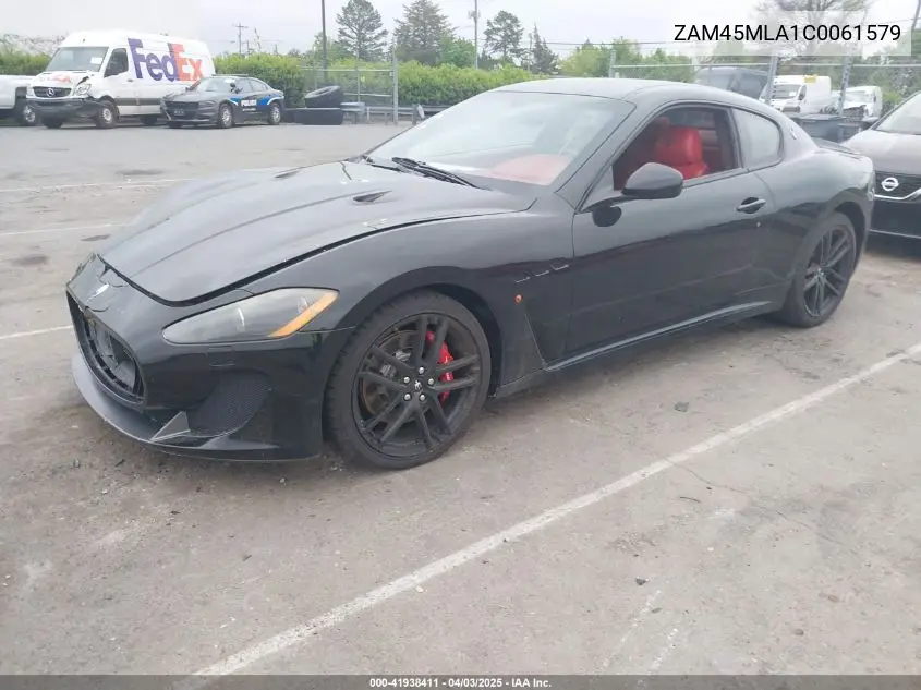2012 Maserati Granturismo Mc VIN: ZAM45MLA1C0061579 Lot: 41938411
