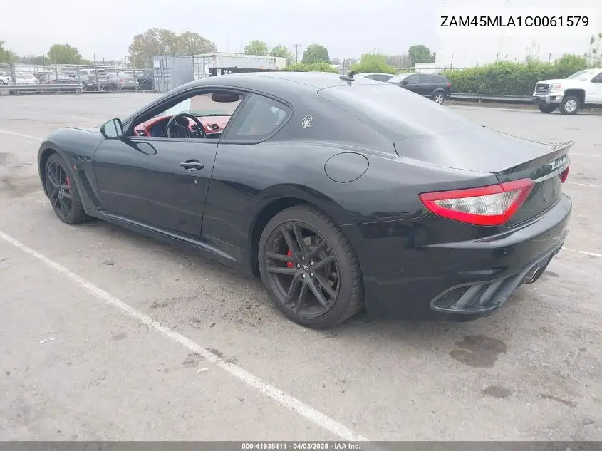 2012 Maserati Granturismo Mc VIN: ZAM45MLA1C0061579 Lot: 41938411