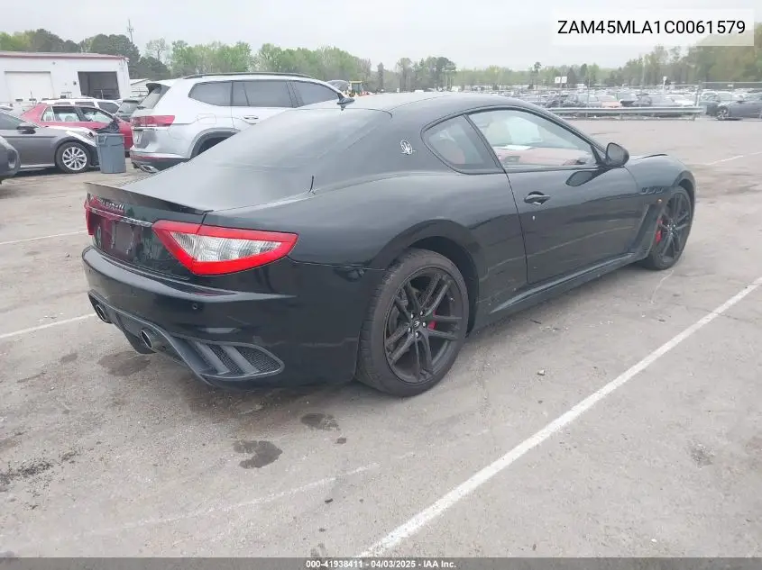 2012 Maserati Granturismo Mc VIN: ZAM45MLA1C0061579 Lot: 41938411