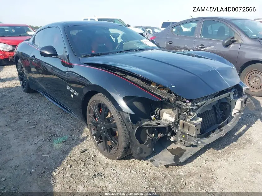 2013 Maserati Granturismo Mc/Sport VIN: ZAM45VLA4D0072566 Lot: 42021125