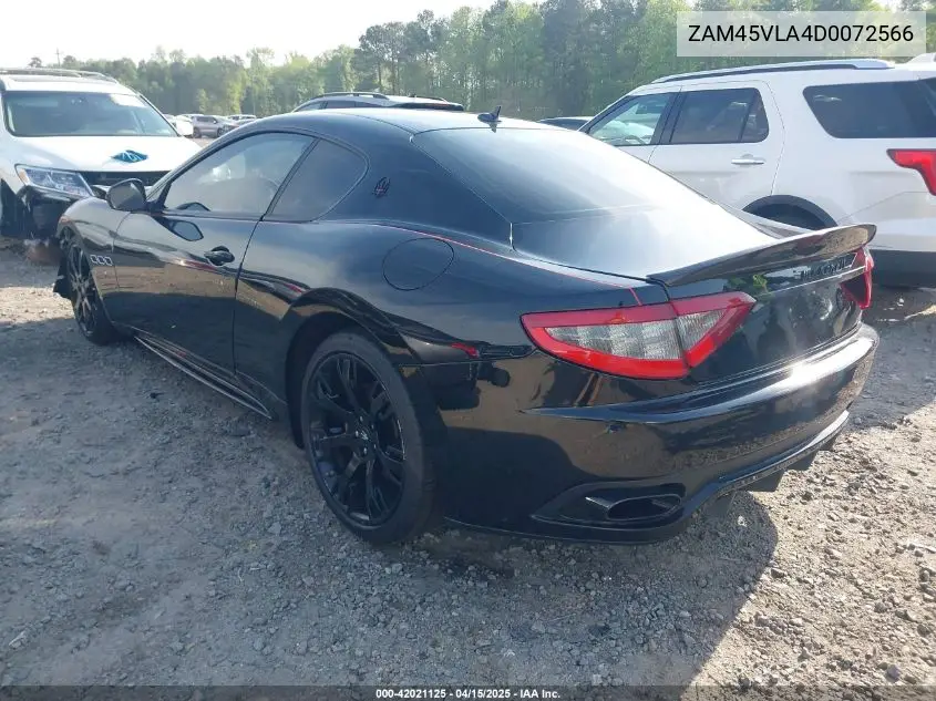 2013 Maserati Granturismo Mc/Sport VIN: ZAM45VLA4D0072566 Lot: 42021125