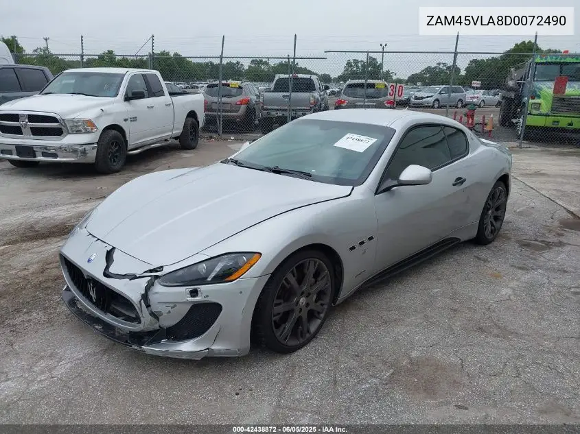 2013 Maserati Granturismo Mc/Sport VIN: ZAM45VLA8D0072490 Lot: 42438872