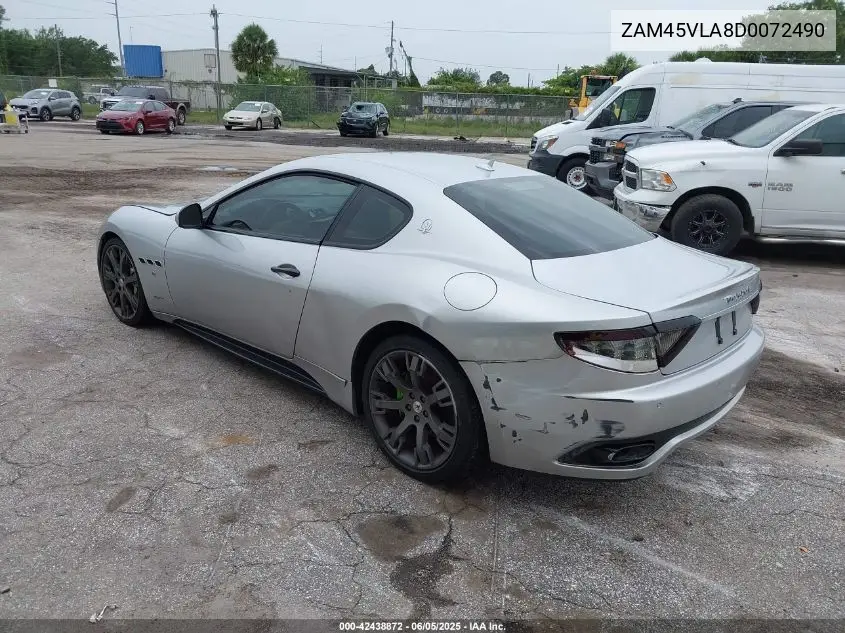2013 Maserati Granturismo Mc/Sport VIN: ZAM45VLA8D0072490 Lot: 42438872