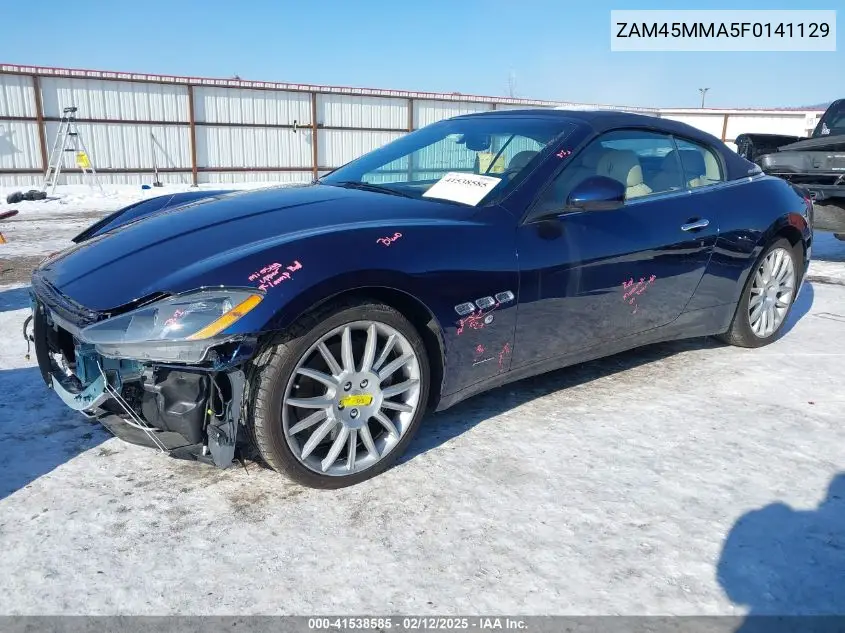 2015 Maserati Granturismo VIN: ZAM45MMA5F0141129 Lot: 41538585