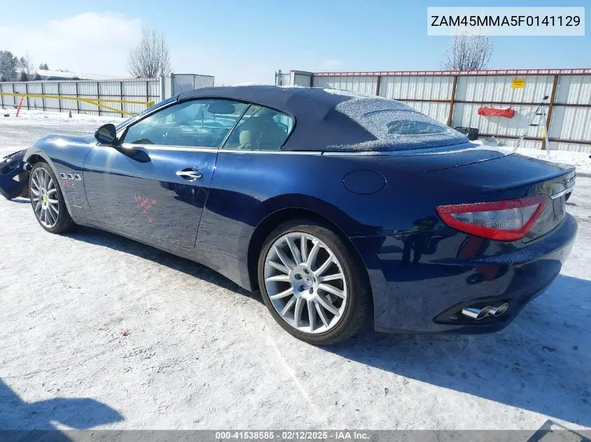 2015 Maserati Granturismo VIN: ZAM45MMA5F0141129 Lot: 41538585