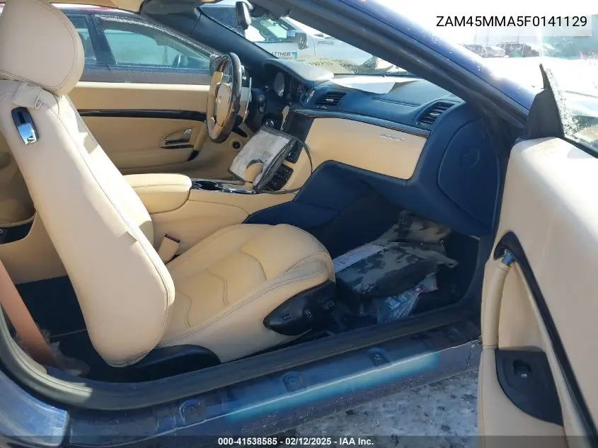 2015 Maserati Granturismo VIN: ZAM45MMA5F0141129 Lot: 41538585