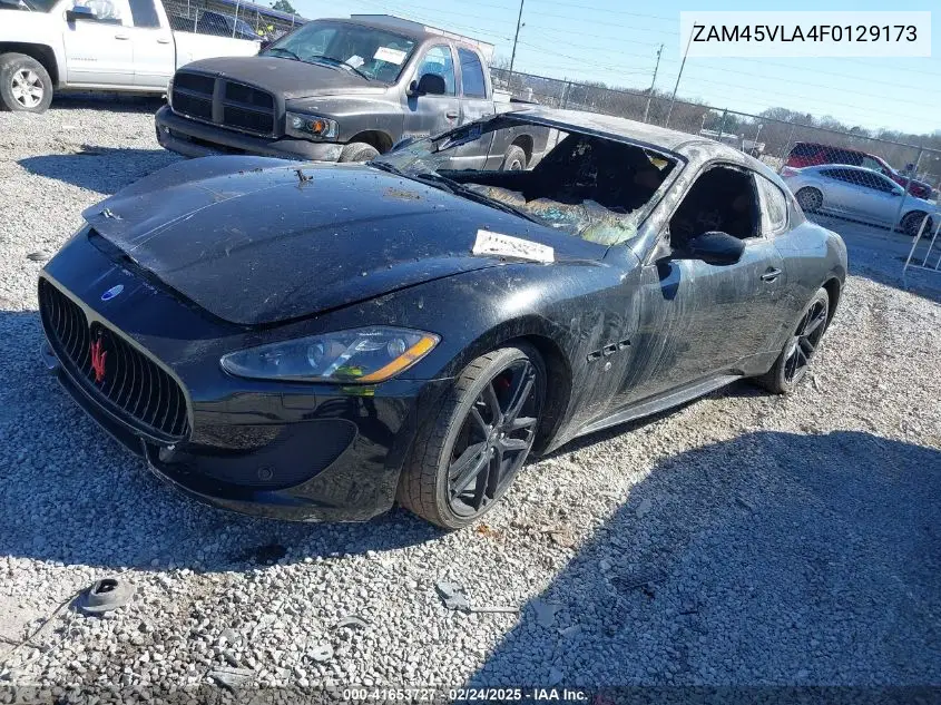 2015 Maserati Granturismo Mc/Mc Centennial/Sport VIN: ZAM45VLA4F0129173 Lot: 41653727