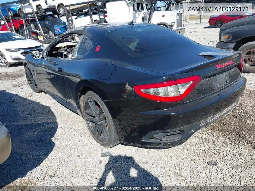 2015 Maserati Granturismo Mc/Mc Centennial/Sport VIN: ZAM45VLA4F0129173 Lot: 41653727